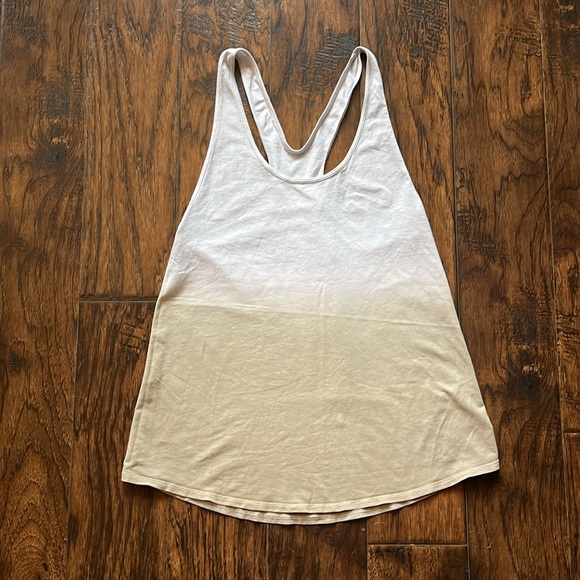 Lululemon ombré tank, white and tan size 6 - Picture 3 of 7